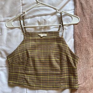 Size small plaid tank crop top from pac sun.